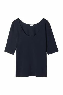 Filippa K Blouses Stretch Scoop Neck Top Blue