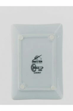 FORNASETTI Woonaccessoires Ashtrey With Gold Keys. White