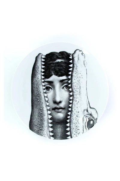 FORNASETTI Borden Plate White 3 FORNASETTI Borden Plate White