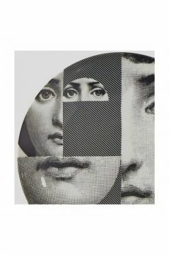 FORNASETTI Borden Plate Gray