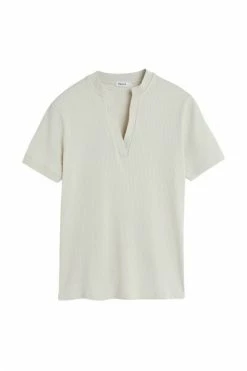 Filippa K T-shirts Ribbed Polo Top Beige