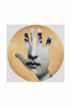 FORNASETTI Borden Plate Yellow