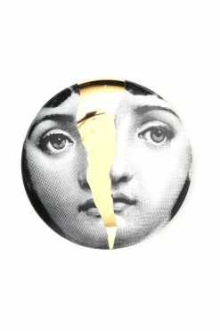 FORNASETTI Borden Plate Gray