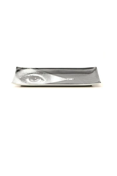 FORNASETTI Borden Dish Homeware Gray 3 FORNASETTI Borden Dish Homeware Gray