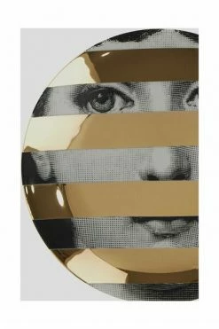 FORNASETTI Borden Plate Black