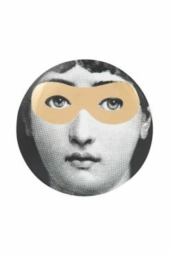 FORNASETTI Borden Plate Black
